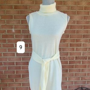 Winter white sweater dress